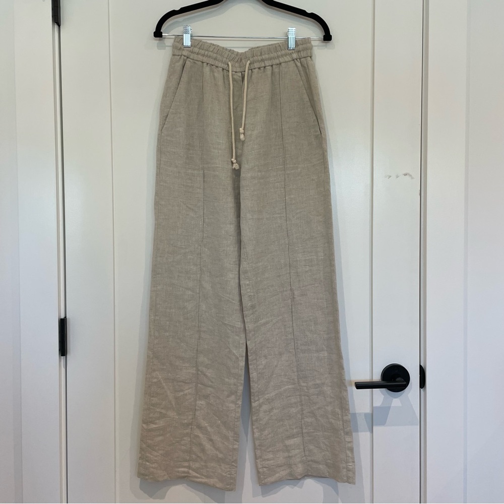 Linen Drawstring Pants